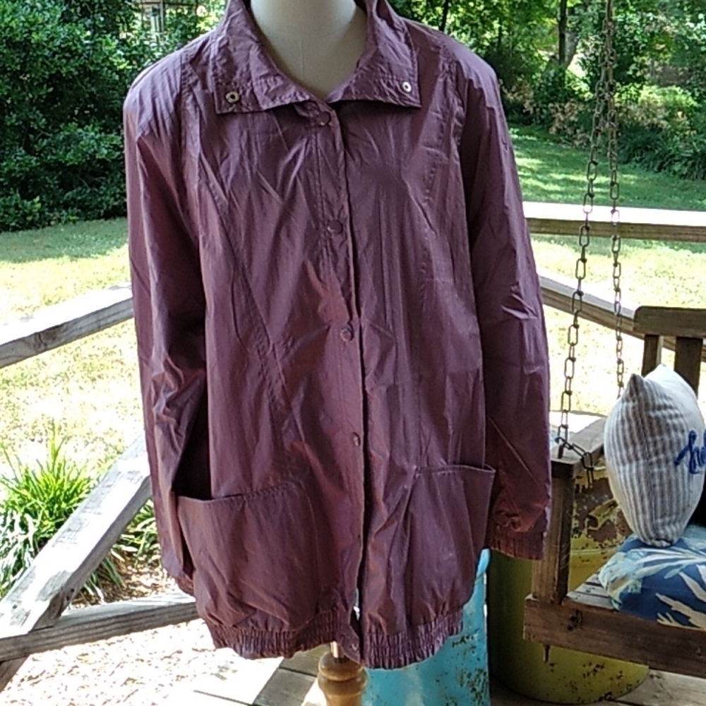 Vintage Haband purple jacket coat large nylon windbreaker
